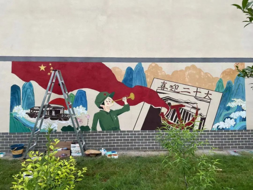 美加墨世界杯官方中文网站建筑学院开展暑期“三下乡” ,乡村文化墙调研及优化提升设计活动